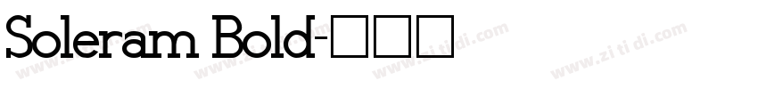 Soleram Bold字体转换